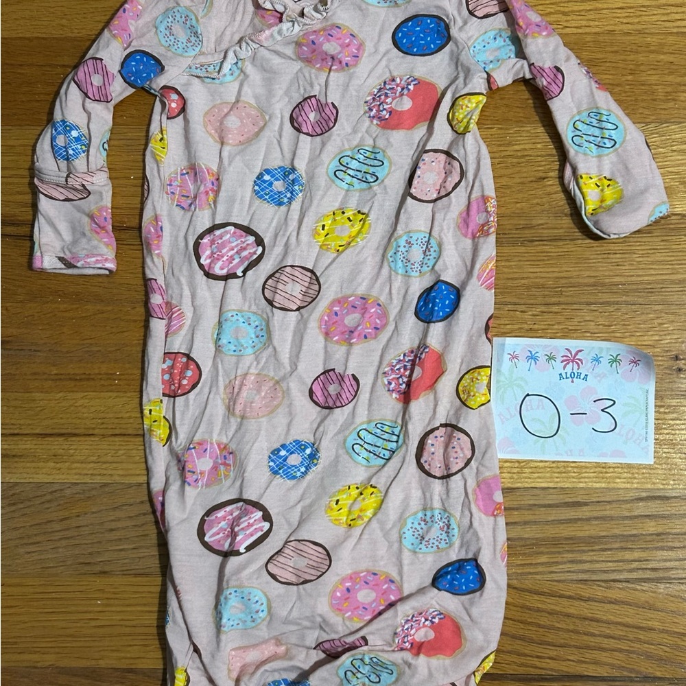 Angel Dear Pink Donut Print Kids Nightgown